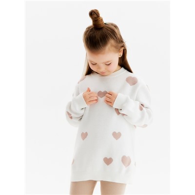 Джемпер детский KAFTAN Love, размер 34 (122-128 см), бежевый