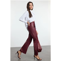 Bordeaux расслабленная/повседневная прямая/труба Siving Sewing Details Twoaw25pl00068