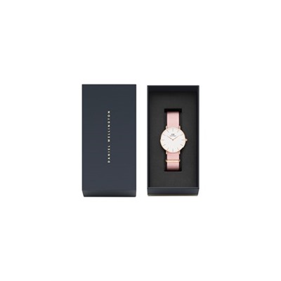 Reloj de cuarzo de poliéster Rosewater - 36 mm - Rosa y rosa dorado