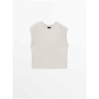 Camiseta sin mangas 100% algodón