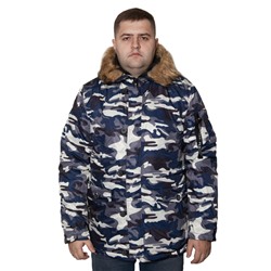 Куртка мужская демисезонная Арт.КМ-804 синяя р.46-52