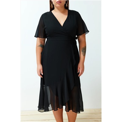 Black Cruve Skirt Woven Платье TBBSS24AH00032