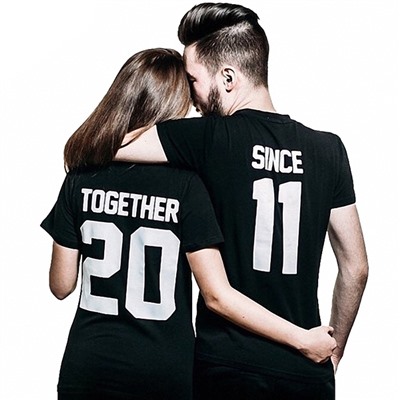 Парные футболки "Together since" (укажите год)