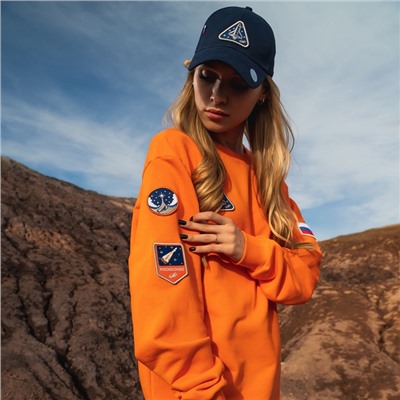 Свитшот РОСКОСМОС х ONLYTOP, р. L, оранжевый