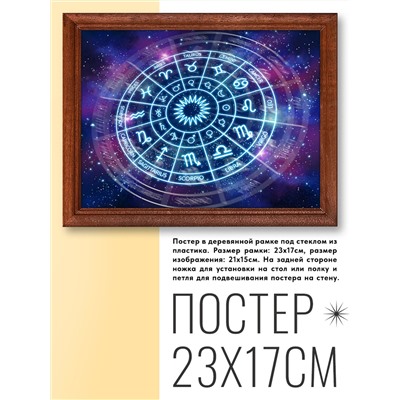 POSG-0126 Постер в рамке 23x17см Астрологический круг