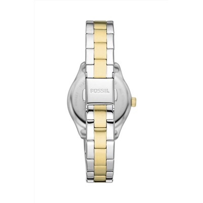 Reloj de cuarzo de acero Rye - Plateado y dorado