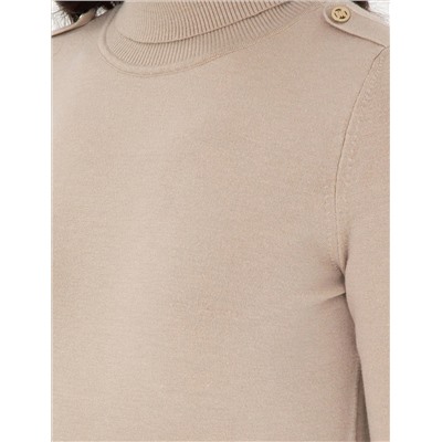 Beige Slim Fit Fitherman воротник основной свитер