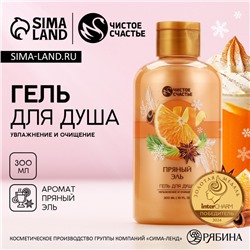 Гель для душа ЧИСТОЕ СЧАСТЬЕ, 300 мл, аромат пряный эль, Новый Год