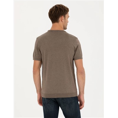 Vizon Melanj Slim Fit Bicycle Yaka Triko T -For
