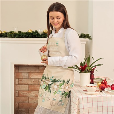 Фартук Этель Beautiful Сhristmas 60×70 см, 100% хлопок, саржа 190 г/м²