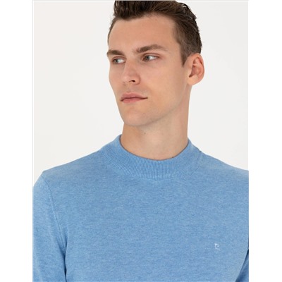 Blue Melanj Slim Fit Half Fisherman воротник основной трикотаж казах