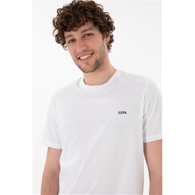 Мужская регулярная посадка велосипеда neckle white basic t -hish urd