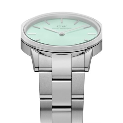 Reloj de cuarzo de acero Link - Plateado y verde