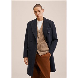 Abrigo lana cruzado -  Hombre | MANGO OUTLET España