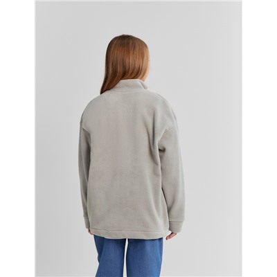 Свитшот флисовый детский MINAKU: Fleece Soft, цвет серый, рост 158 см