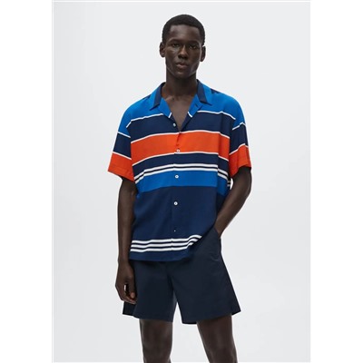 Camisa fluida rayas -  Hombre | MANGO OUTLET España