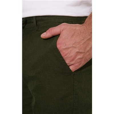 Брюки лен F111-0855 khaki