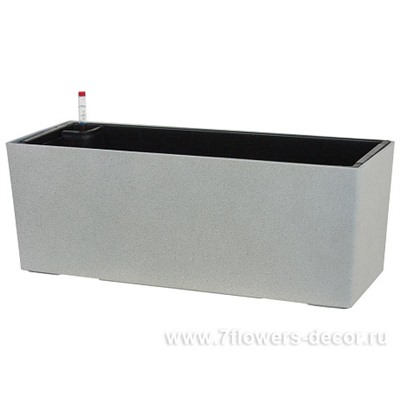 Кашпо PLANTA VITA "Balcony Stone grey" с автополивом (пластик), 50х19хH19 см