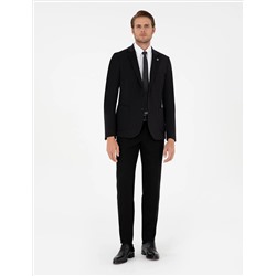Черный бывший Тканевые штаны Slim Fit