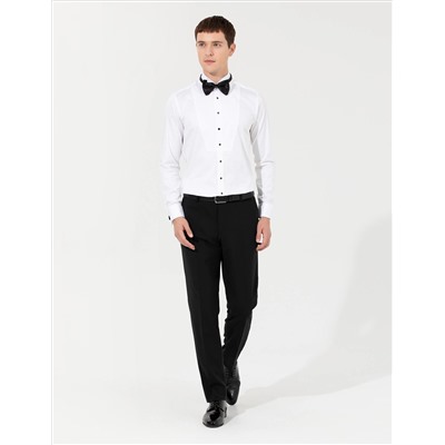 Белый бывший Рубашка для смокинга Slim Fit