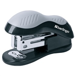Мини-степлер №24/6, 26/6 Berlingo "Office Soft" до 15л., черный
