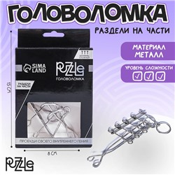 Головоломка металлическая «Игры разума. Раздели на части» №2