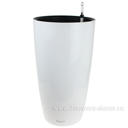 Кашпо PLANTA VITA "Vase Silk white" с автополивом (пластик), D39xH70 см