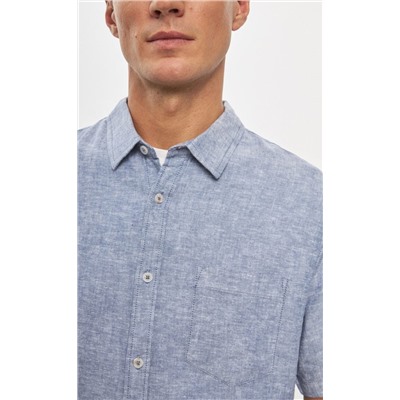 Рубашка к/р лен F111-0451 jeans