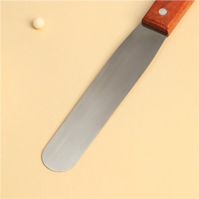 Кондитерская лопатка - палетка, 26×2,7 см, рабочая часть 14,5 см, цвет коричневый
