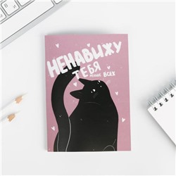 Блокнот А6 «Ненавижу тебя меньше всех» 32 листа