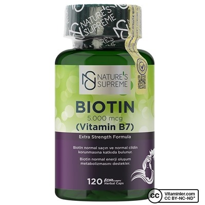 Nature's Supreme Биотин 5000 мкг 120 капсул