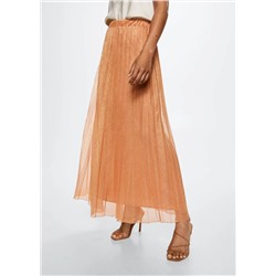 Falda midi plisada -  Mujer | MANGO OUTLET España