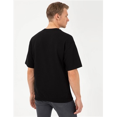 Black Fort Fit Printed Bike Bike T -For