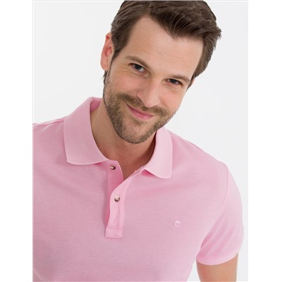 Pink Slim Fit Polo Yaka Mercerized T -For