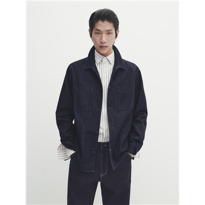 Sobrecamisa denim bolsillos