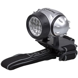 Фонарь налобный Smartbuy SBF-HL006-K, светодиодный, 21 LED, 3*ААА (не в комплекте), серый