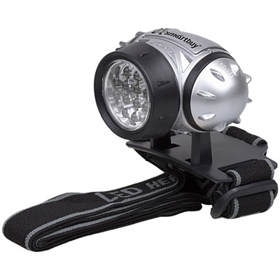 Фонарь налобный Smartbuy SBF-HL006-K, светодиодный, 21 LED, 3*ААА (не в комплекте), серый