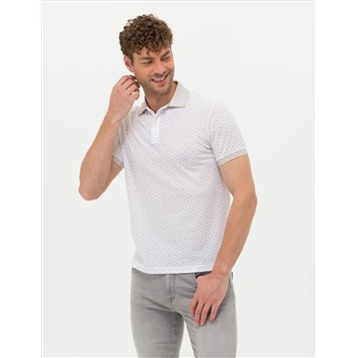 Ecru Slim Fit Polo Yaka T -For