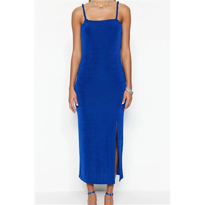 Трикотажное блестящее вечернее платье на подкладке Saks TPRSS23EL00241