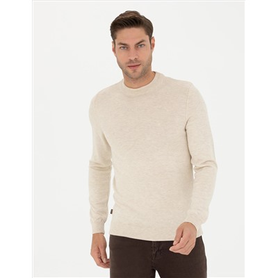 Крем melanj Slim Fit Half Fisherman воротник базовый трикотажный свитер