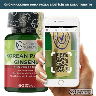 Nature's Supreme Korean Panax Ginseng 60 капсул