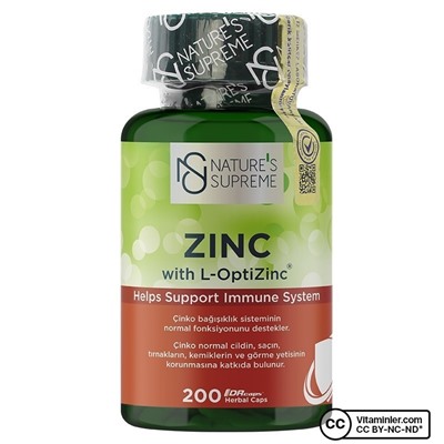 Nature's Supreme Zinc 15 мг 200 капсул