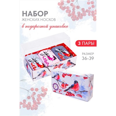 Носки Снегири женские