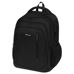 Рюкзак Berlingo City "Comfort black" 42*29*17см, 3 отделения, 3 кармана, отделение для ноутбука, эргономическая спинка