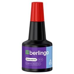 Штемпельная краска Berlingo, 30мл, красная