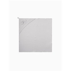 Полотенце - уголок муслиновое Крошка Я, 75×75 см, 100% хлопок, 120 г/м², серо-голубое