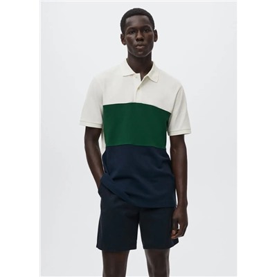 Polo piqué color block -  Hombre | MANGO OUTLET España