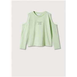 Camiseta algodón aberturas -  Niña | MANGO OUTLET España