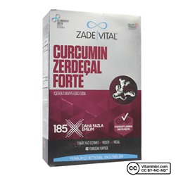 Zade Vital Curcumin Forte - Куркума 1000 мг 40 капсул
