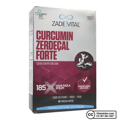 Zade Vital Curcumin Forte - Куркума 1000 мг 40 капсул